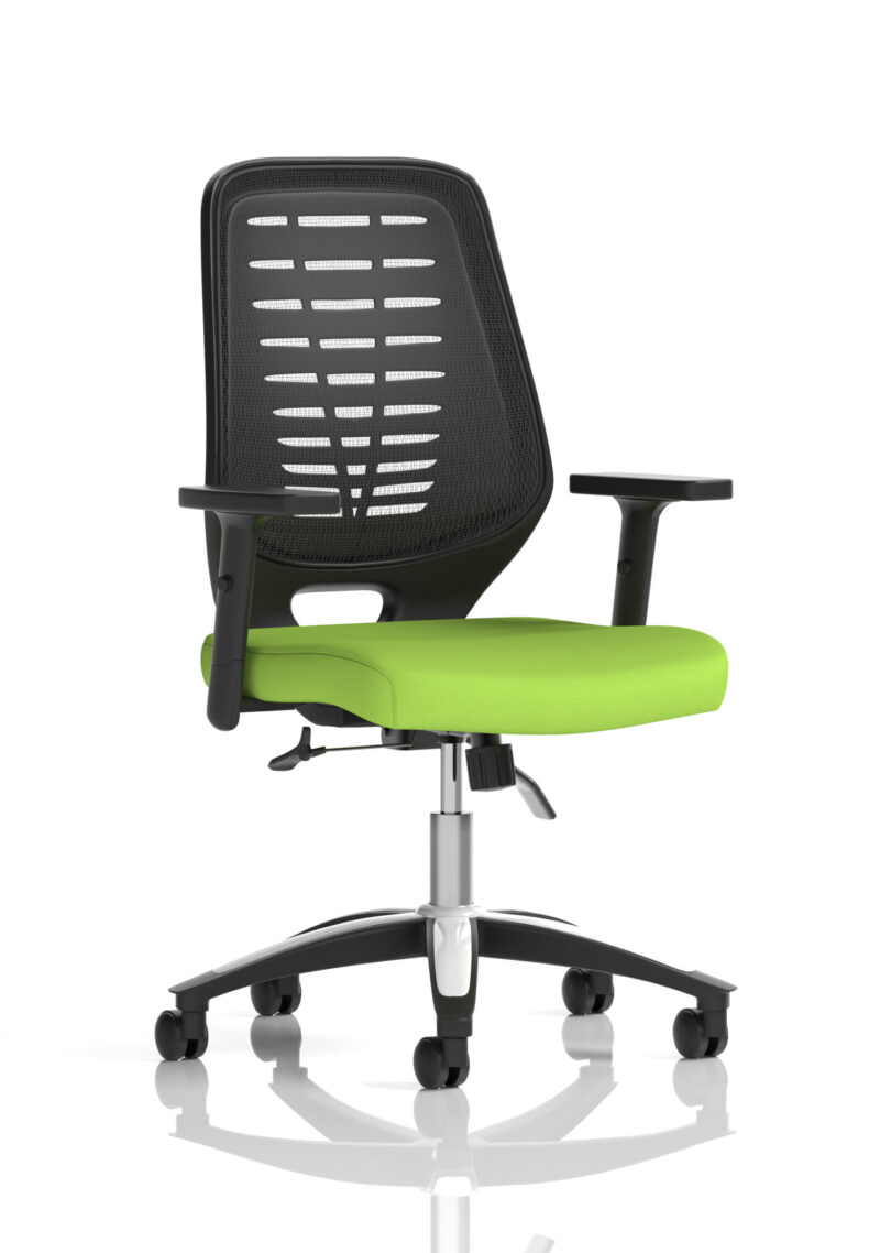 PassPro Medium Mesh Back Task Operator Office Chair with Arms - Image 10