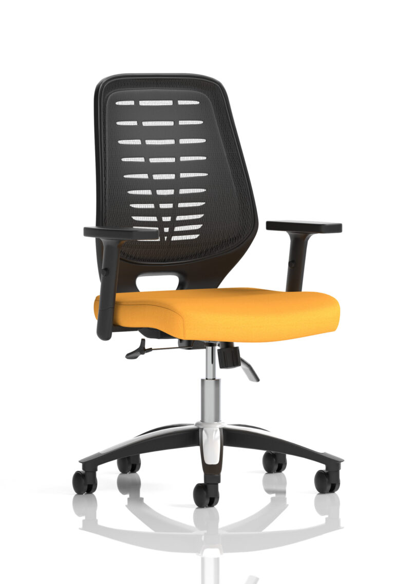 PassPro Medium Mesh Back Task Operator Office Chair with Arms - Image 16