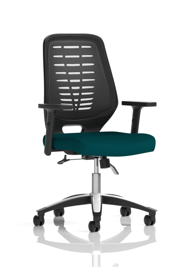 PassPro Medium Mesh Back Task Operator Office Chair with Arms - Image 20