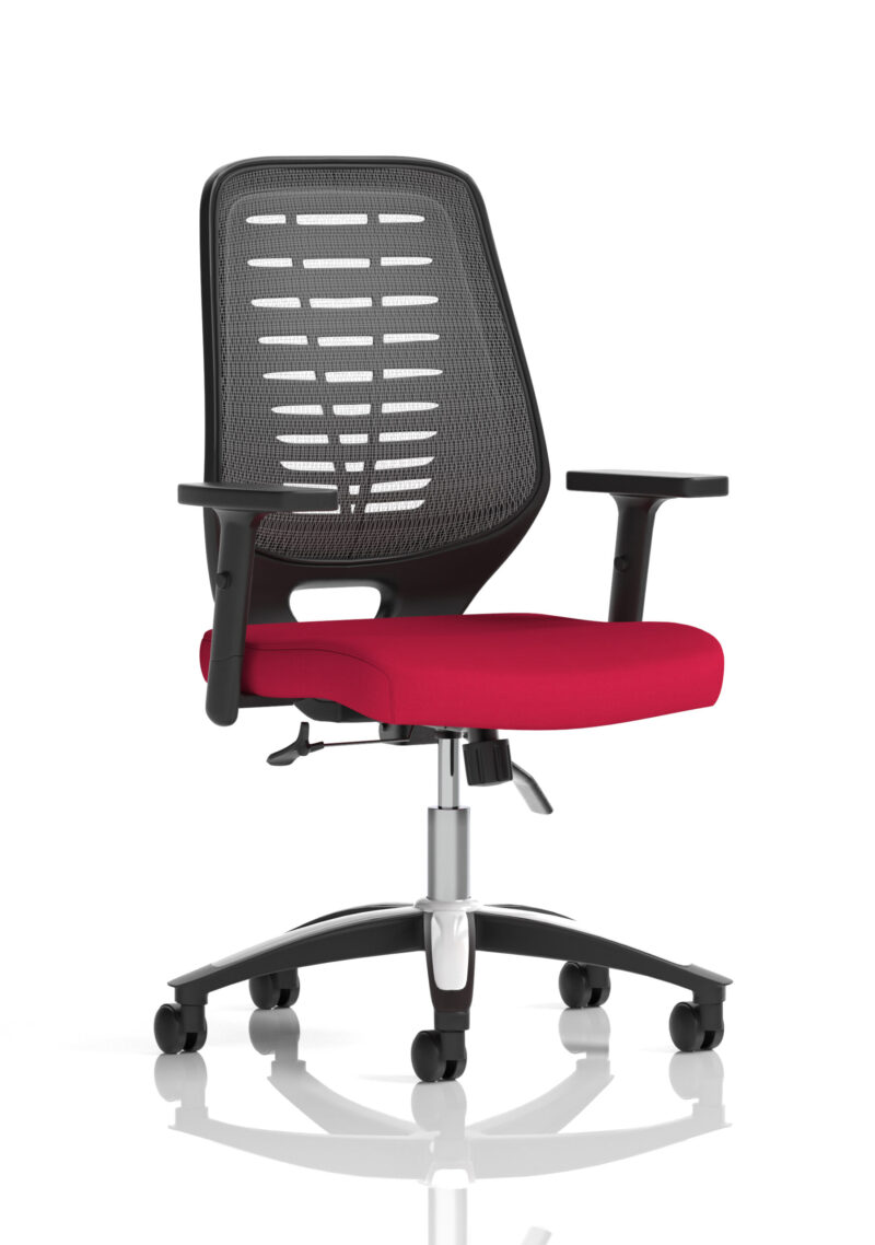 PassPro Medium Mesh Back Task Operator Office Chair with Arms - Image 29
