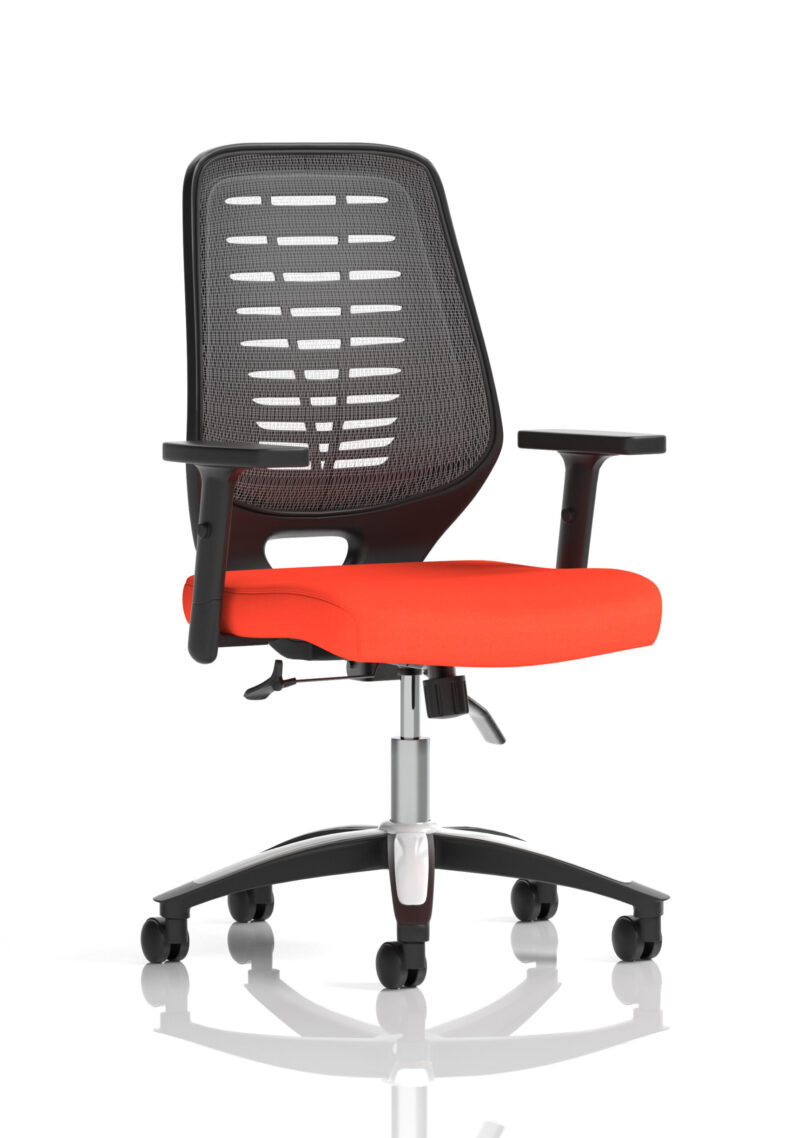 PassPro Medium Mesh Back Task Operator Office Chair with Arms - Image 35