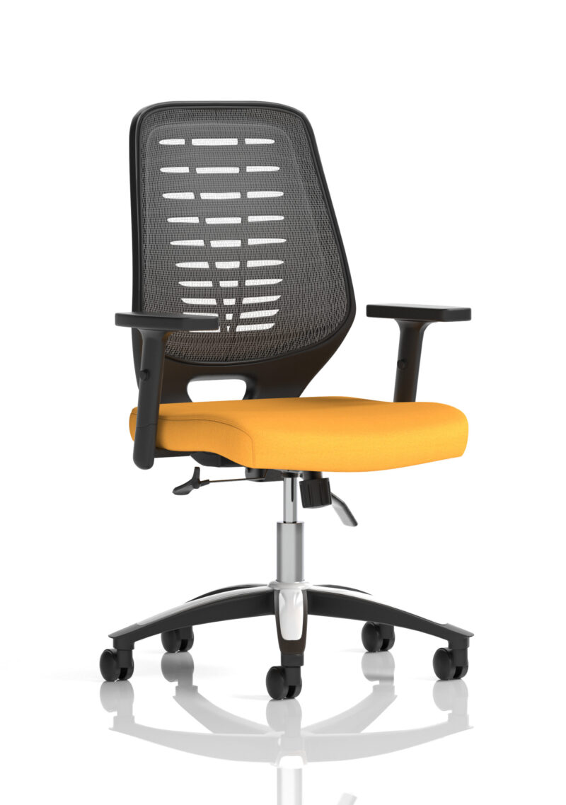 PassPro Medium Mesh Back Task Operator Office Chair with Arms - Image 37