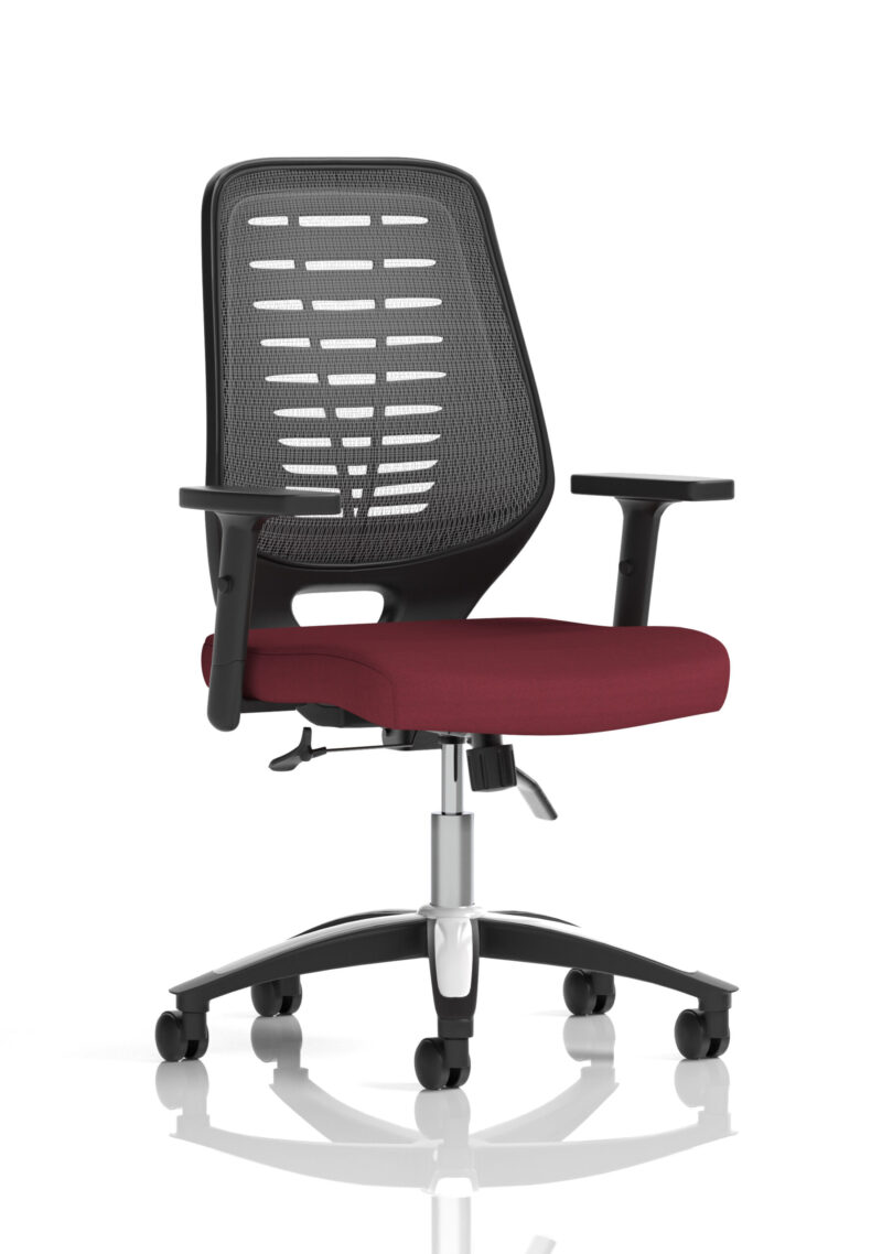 PassPro Medium Mesh Back Task Operator Office Chair with Arms - Image 39