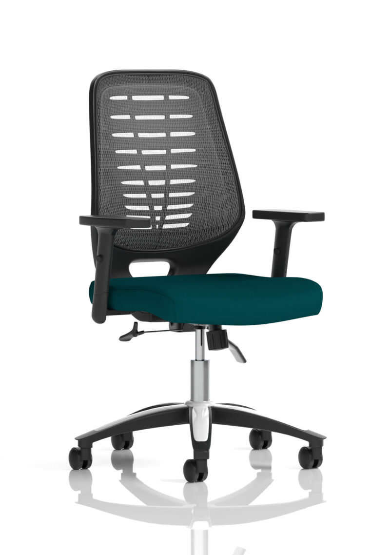 PassPro Medium Mesh Back Task Operator Office Chair with Arms - Image 41