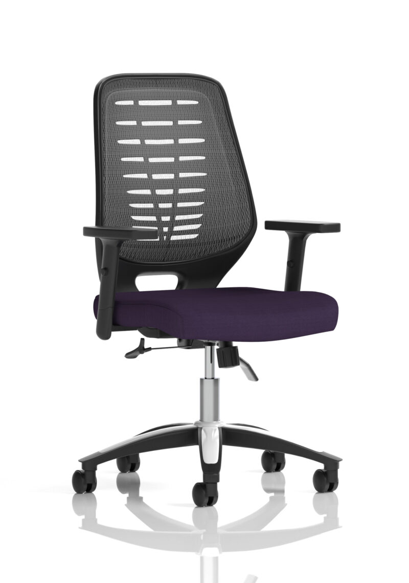 PassPro Medium Mesh Back Task Operator Office Chair with Arms - Image 43
