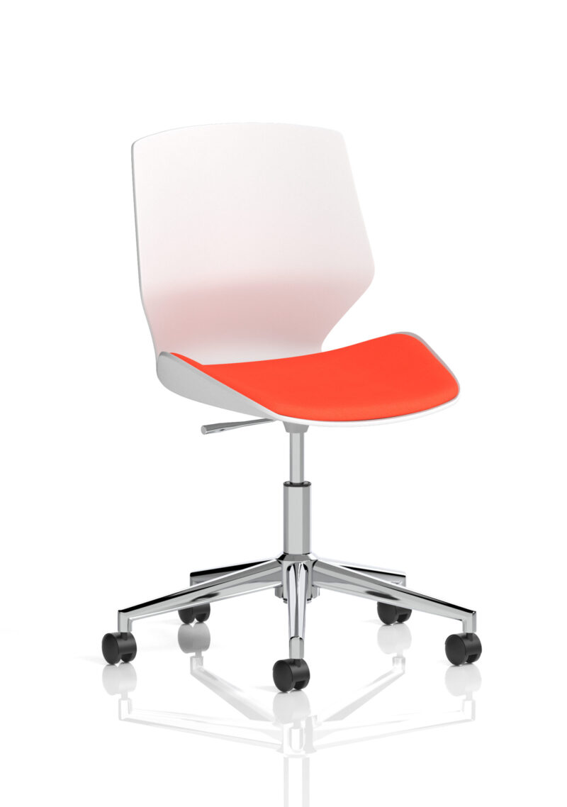 Verona 5 Star Base White Frame Fabric Visitor Chair - Image 15