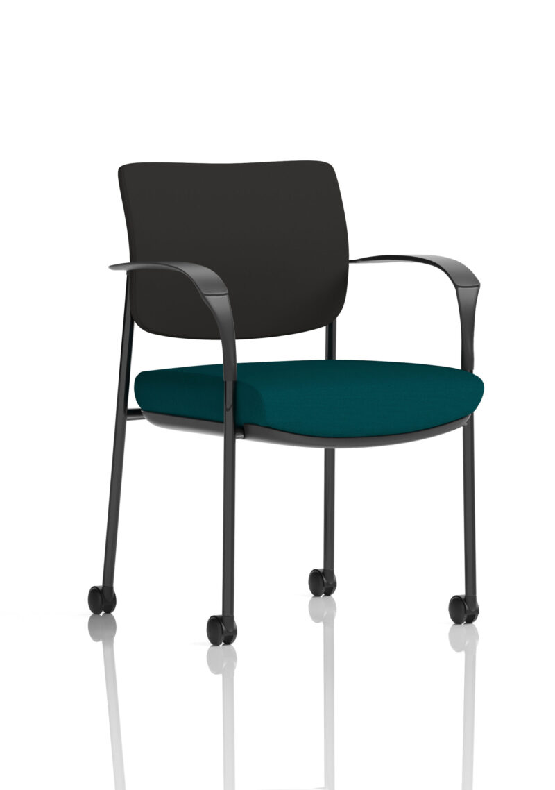 Cambridge Deluxe Medium Back Visitor Office Chair with Arms with Castors - Image 3