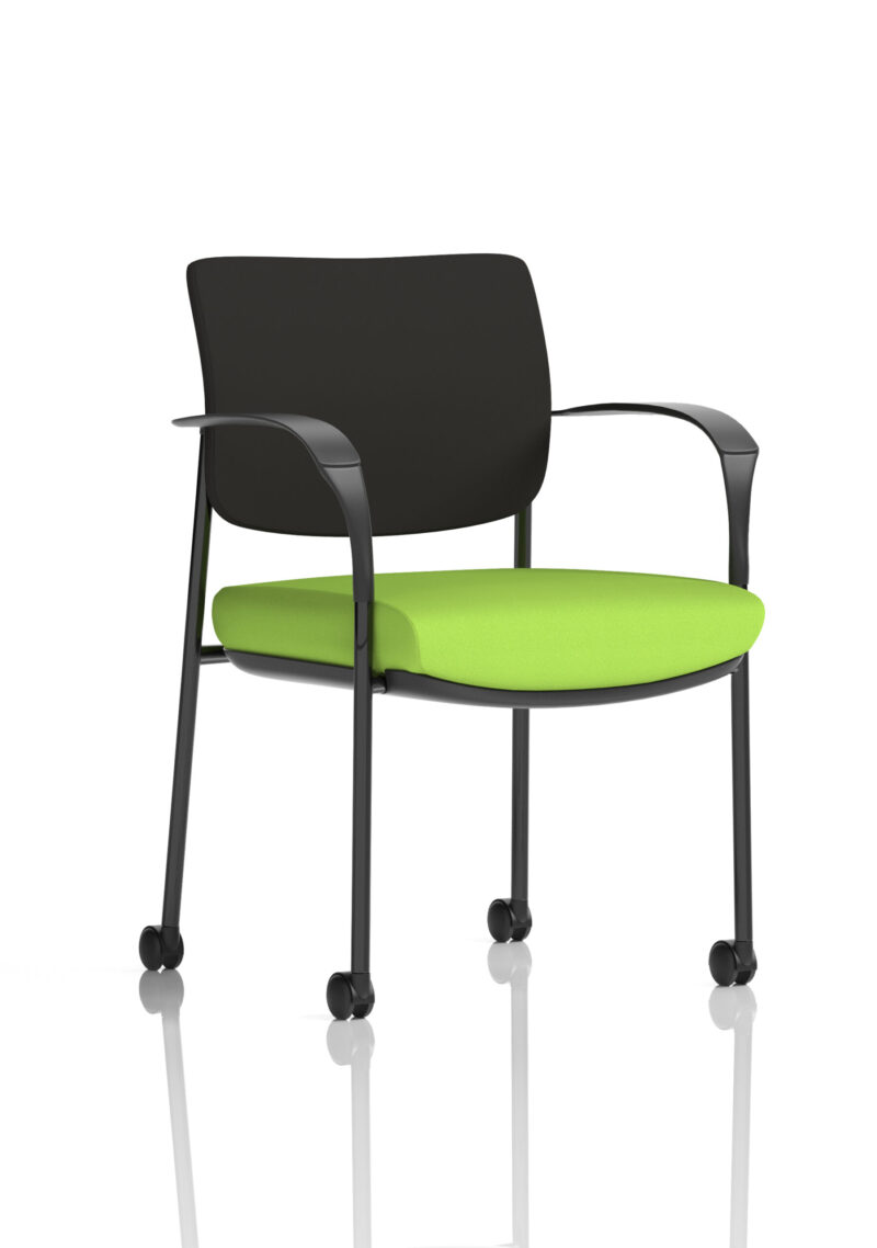 Cambridge Deluxe Medium Back Visitor Office Chair with Arms with Castors - Image 4