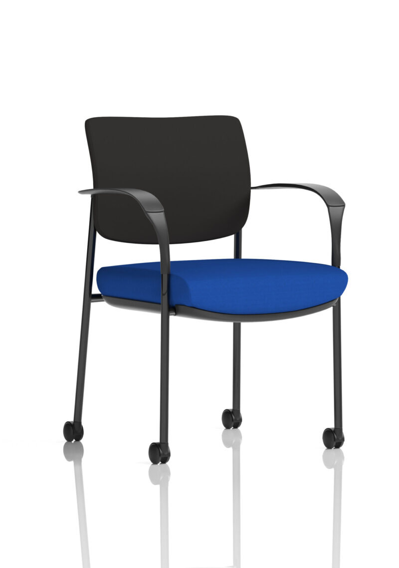 Cambridge Deluxe Medium Back Visitor Office Chair with Arms with Castors - Image 6