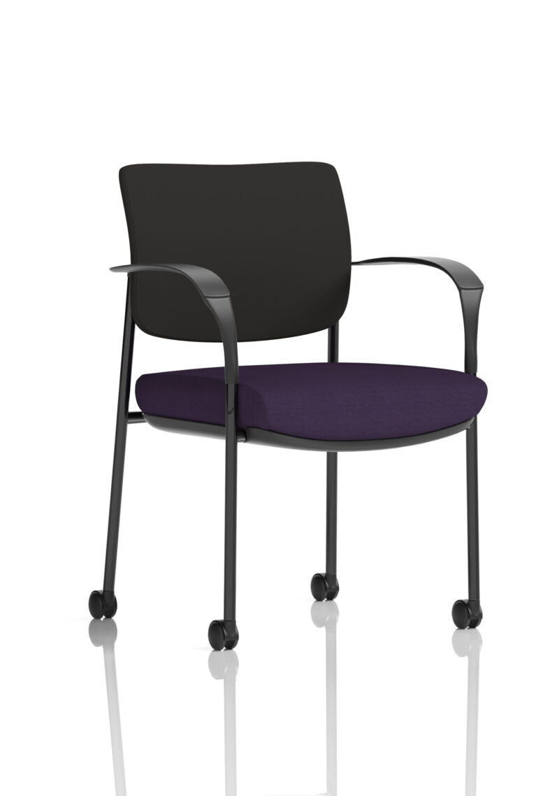 Cambridge Deluxe Medium Back Visitor Office Chair with Arms with Castors - Image 8