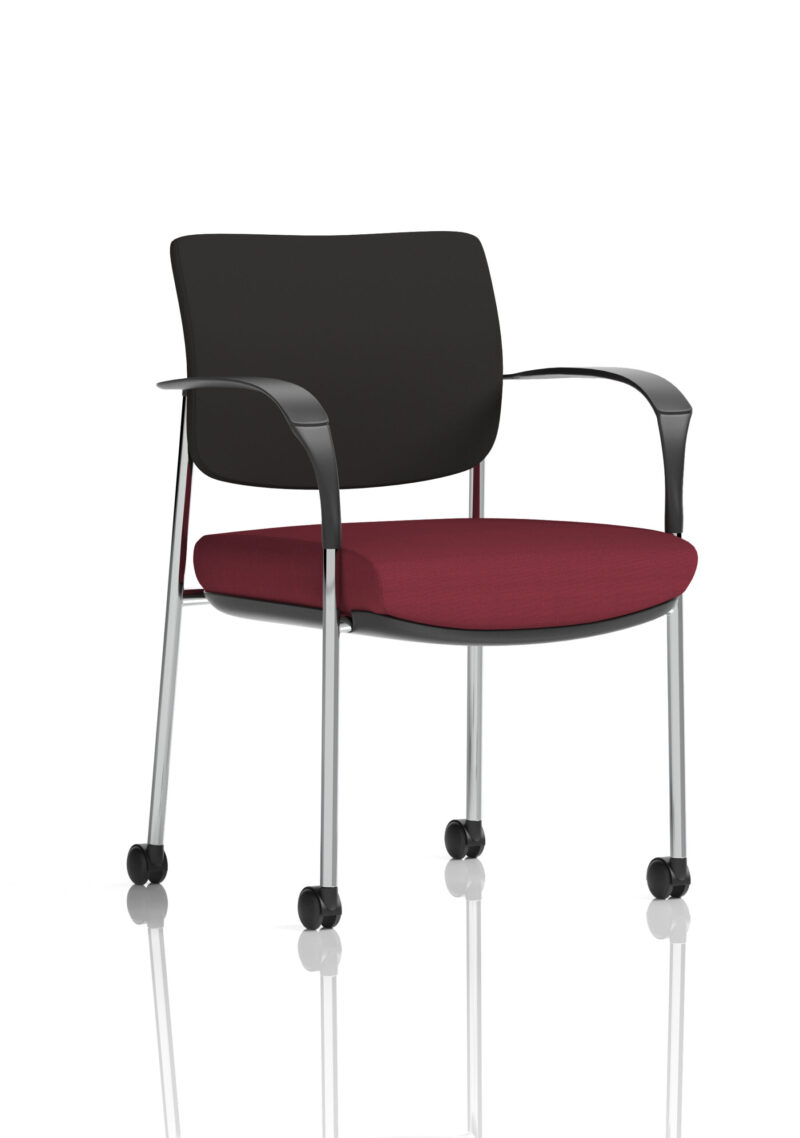 Cambridge Deluxe Medium Back Visitor Office Chair with Arms with Castors - Image 10
