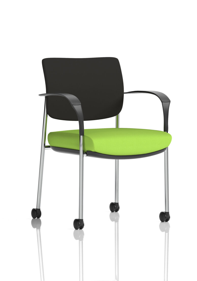 Cambridge Deluxe Medium Back Visitor Office Chair with Arms with Castors - Image 12