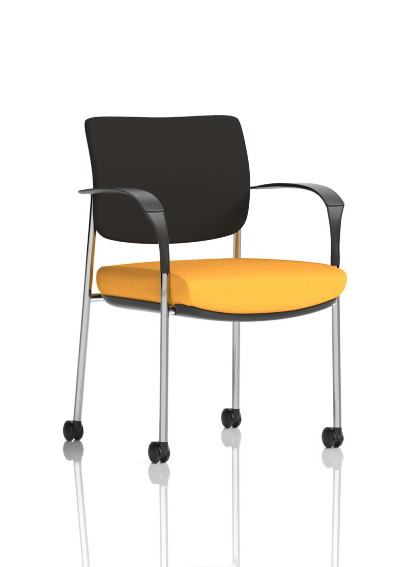 Cambridge Deluxe Medium Back Visitor Office Chair with Arms with Castors - Image 13
