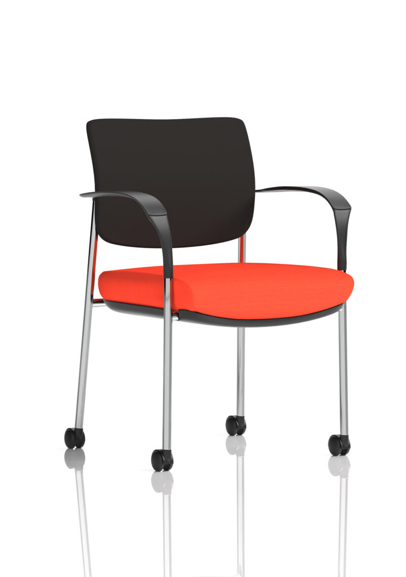 Cambridge Deluxe Medium Back Visitor Office Chair with Arms with Castors - Image 15