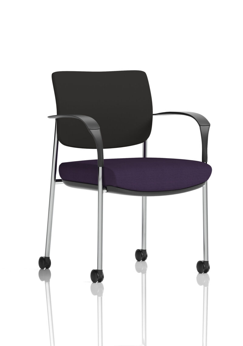 Cambridge Deluxe Medium Back Visitor Office Chair with Arms with Castors - Image 16