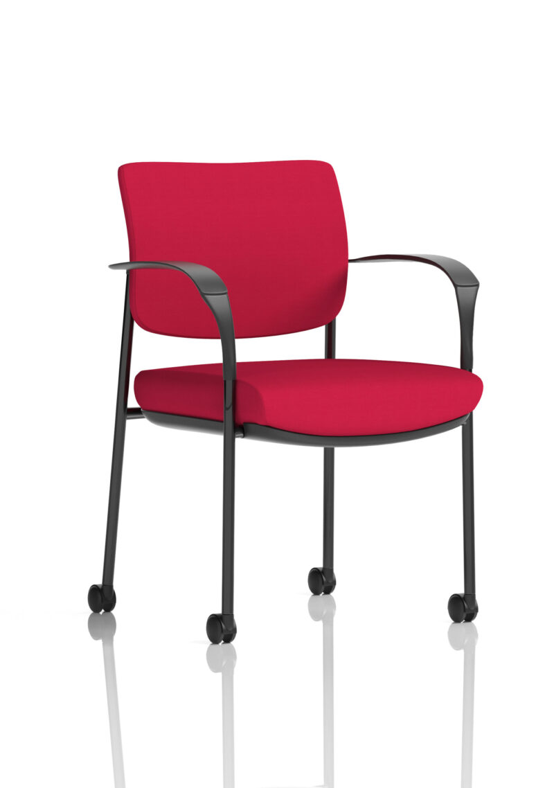 Cambridge Deluxe Medium Back Visitor Office Chair with Arms with Castors - Image 17
