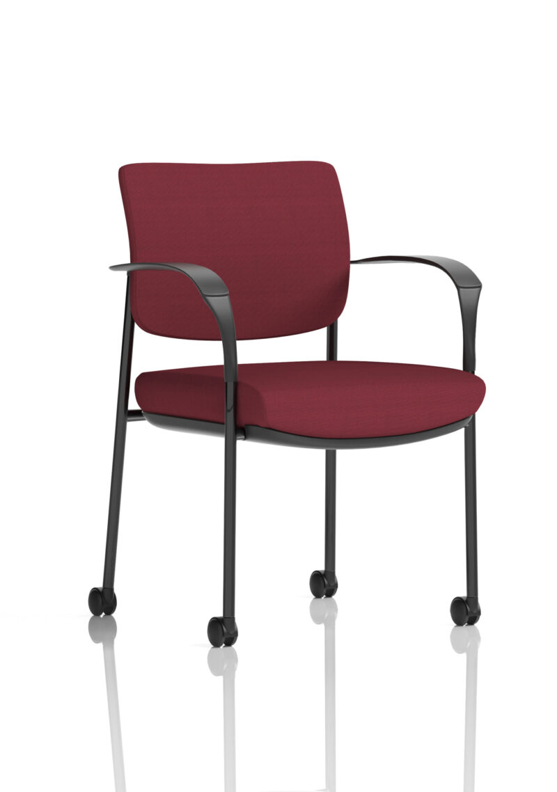 Cambridge Deluxe Medium Back Visitor Office Chair with Arms with Castors - Image 18
