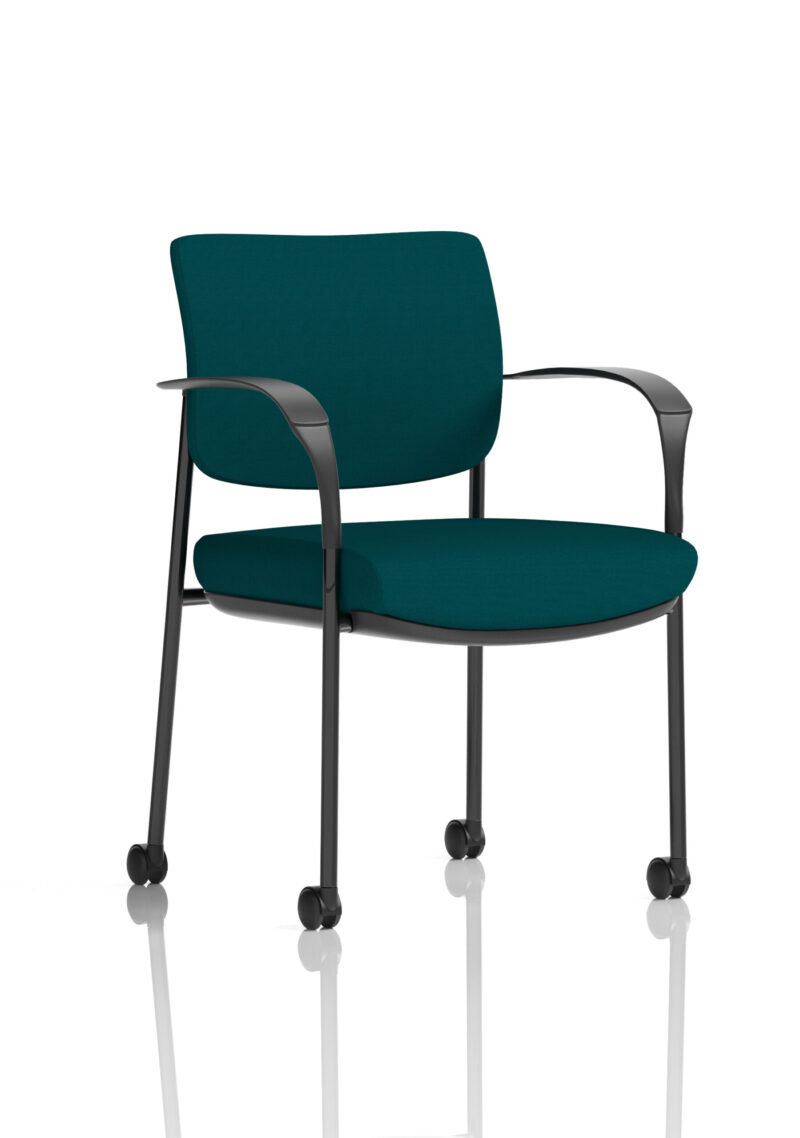 Cambridge Deluxe Medium Back Visitor Office Chair with Arms with Castors - Image 19