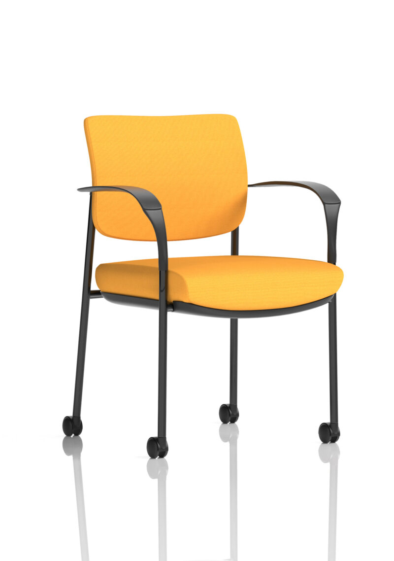 Cambridge Deluxe Medium Back Visitor Office Chair with Arms with Castors - Image 21