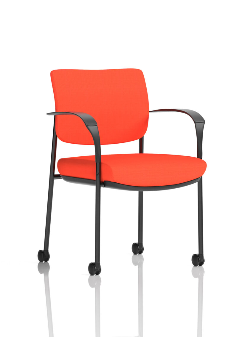 Cambridge Deluxe Medium Back Visitor Office Chair with Arms with Castors - Image 23