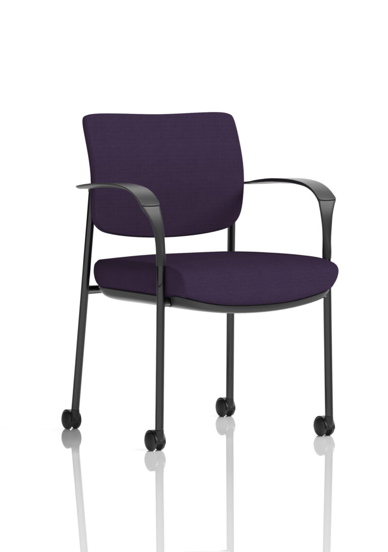 Cambridge Deluxe Medium Back Visitor Office Chair with Arms with Castors - Image 24