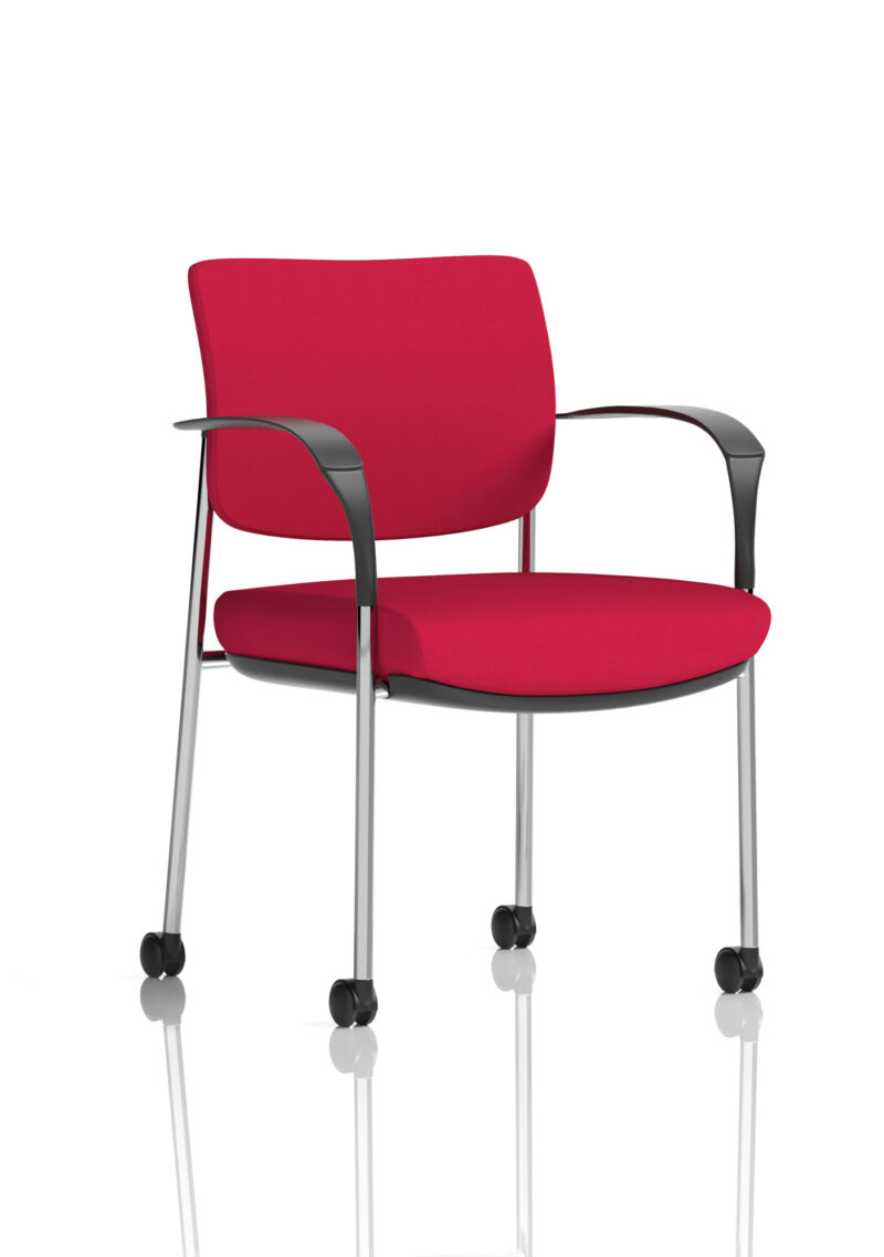 Cambridge Deluxe Medium Back Visitor Office Chair with Arms with Castors - Image 25