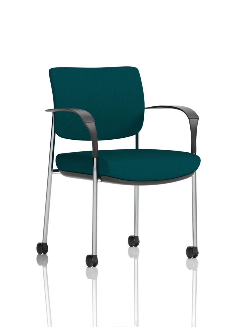 Cambridge Deluxe Medium Back Visitor Office Chair with Arms with Castors - Image 27