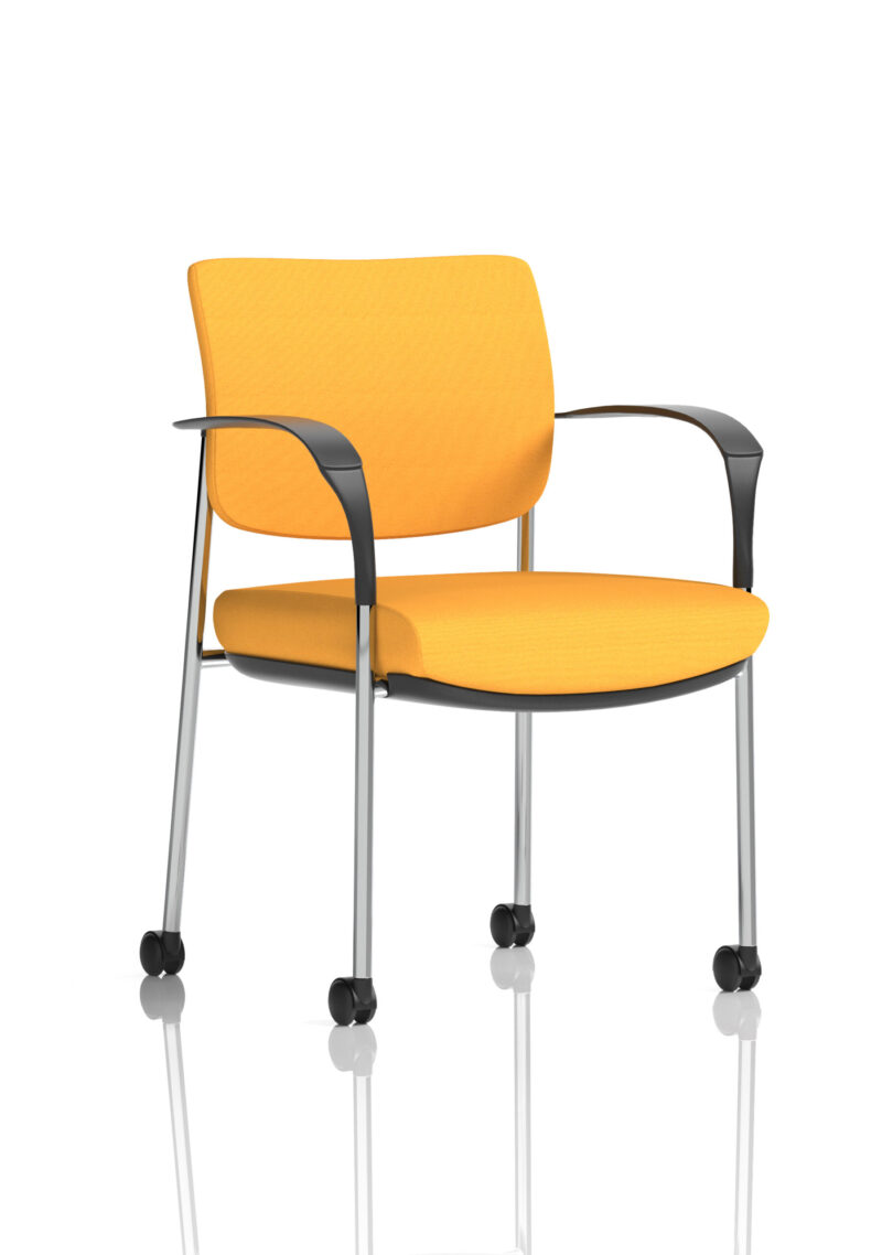 Cambridge Deluxe Medium Back Visitor Office Chair with Arms with Castors - Image 29