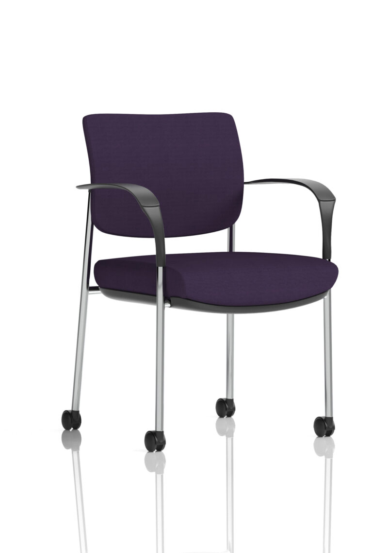 Cambridge Deluxe Medium Back Visitor Office Chair with Arms with Castors - Image 32