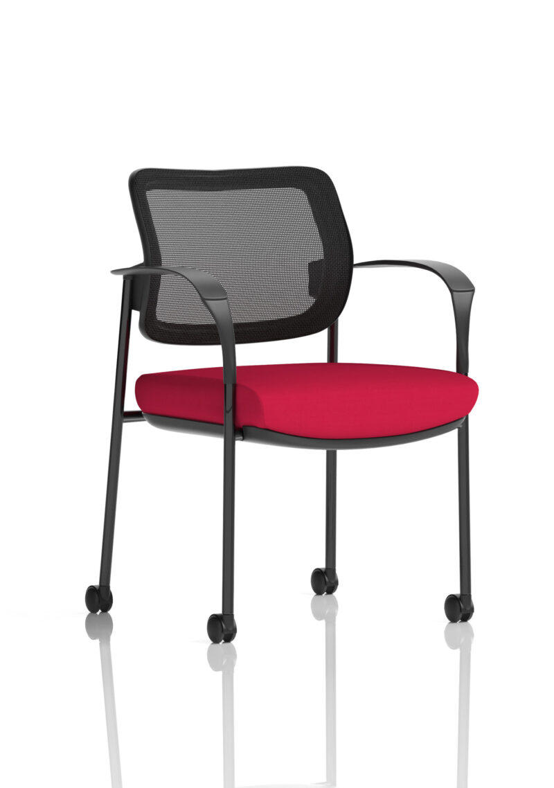 Cambridge Deluxe Medium Back Visitor Office Chair with Arms with Castors - Image 33
