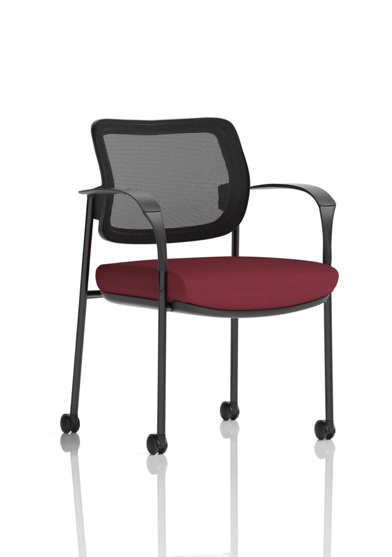 Cambridge Deluxe Medium Back Visitor Office Chair with Arms with Castors - Image 34