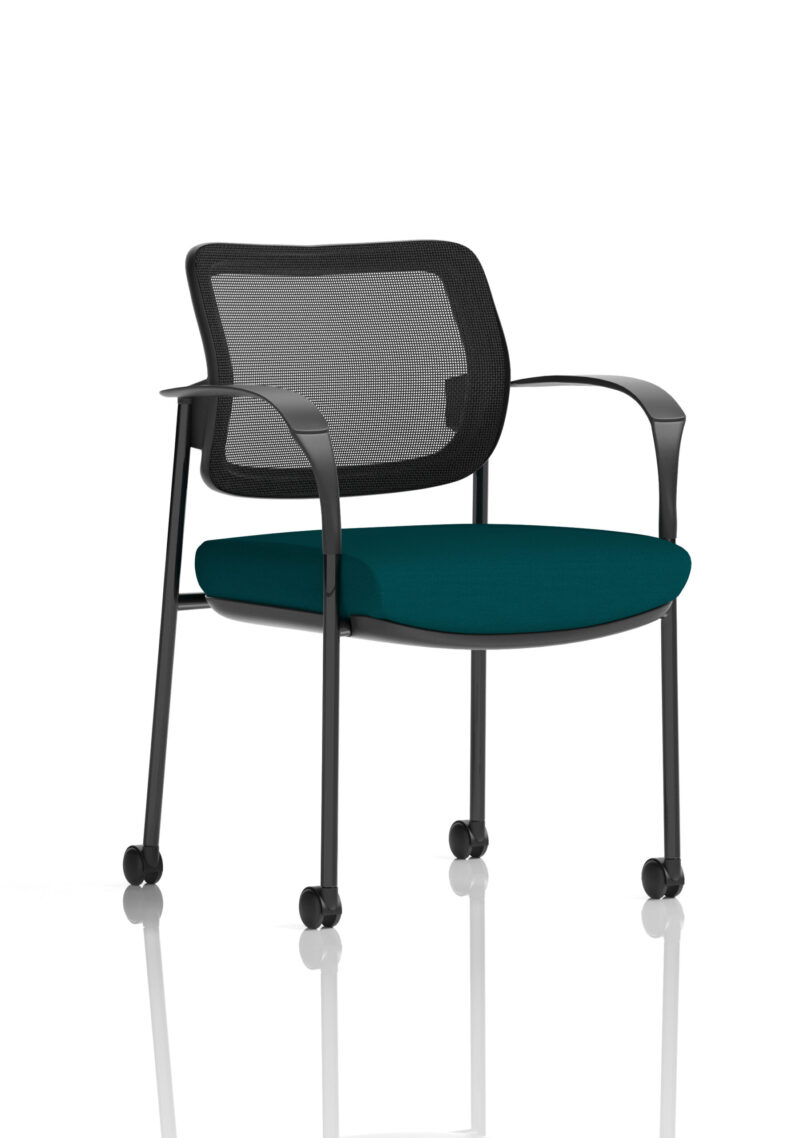 Cambridge Deluxe Medium Back Visitor Office Chair with Arms with Castors - Image 35