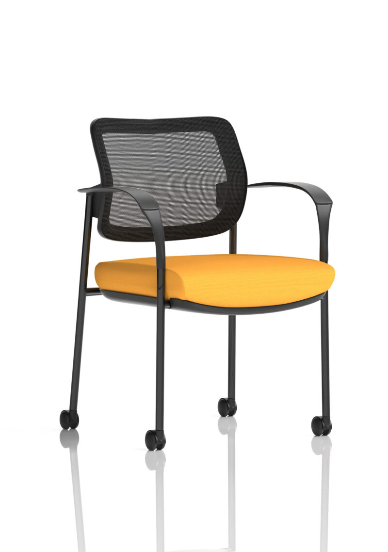 Cambridge Deluxe Medium Back Visitor Office Chair with Arms with Castors - Image 37