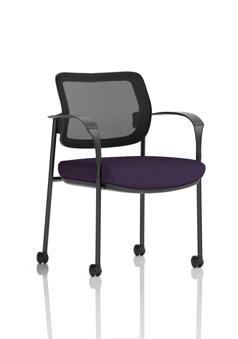 Cambridge Deluxe Medium Back Visitor Office Chair with Arms with Castors - Image 40