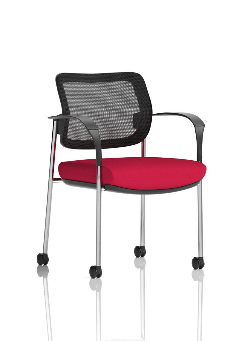 Cambridge Deluxe Medium Back Visitor Office Chair with Arms with Castors - Image 41