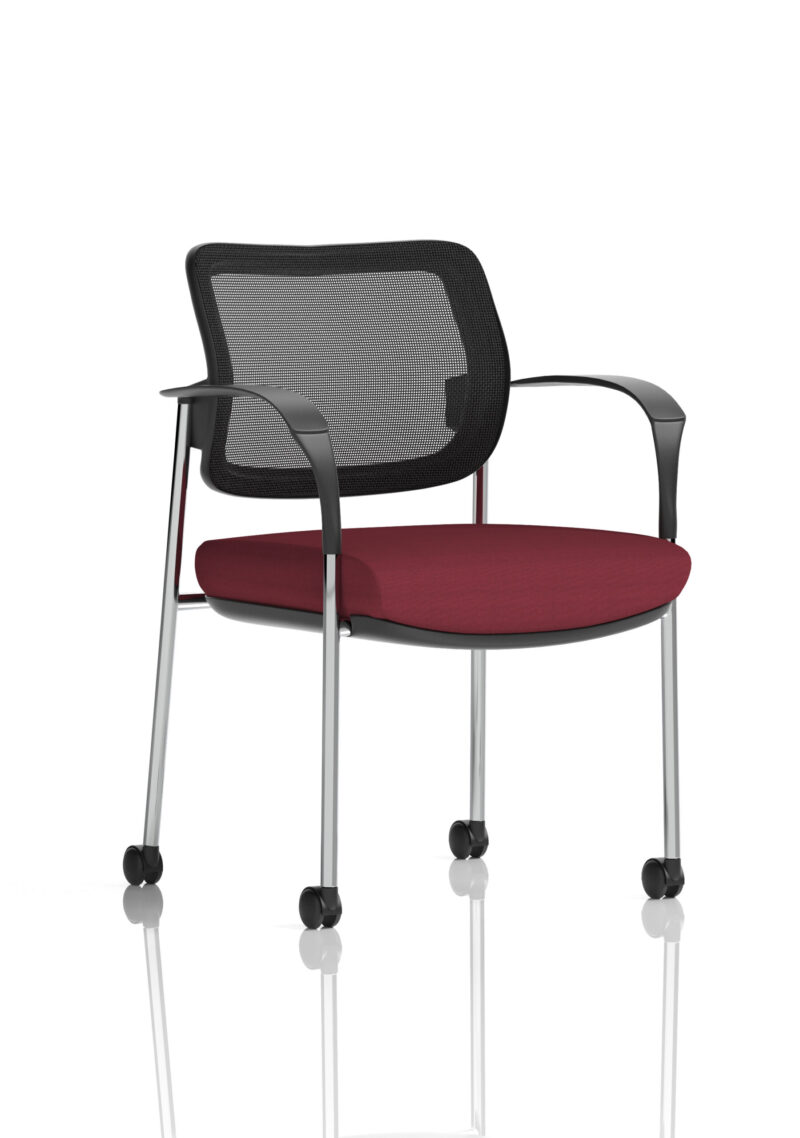 Cambridge Deluxe Medium Back Visitor Office Chair with Arms with Castors - Image 42