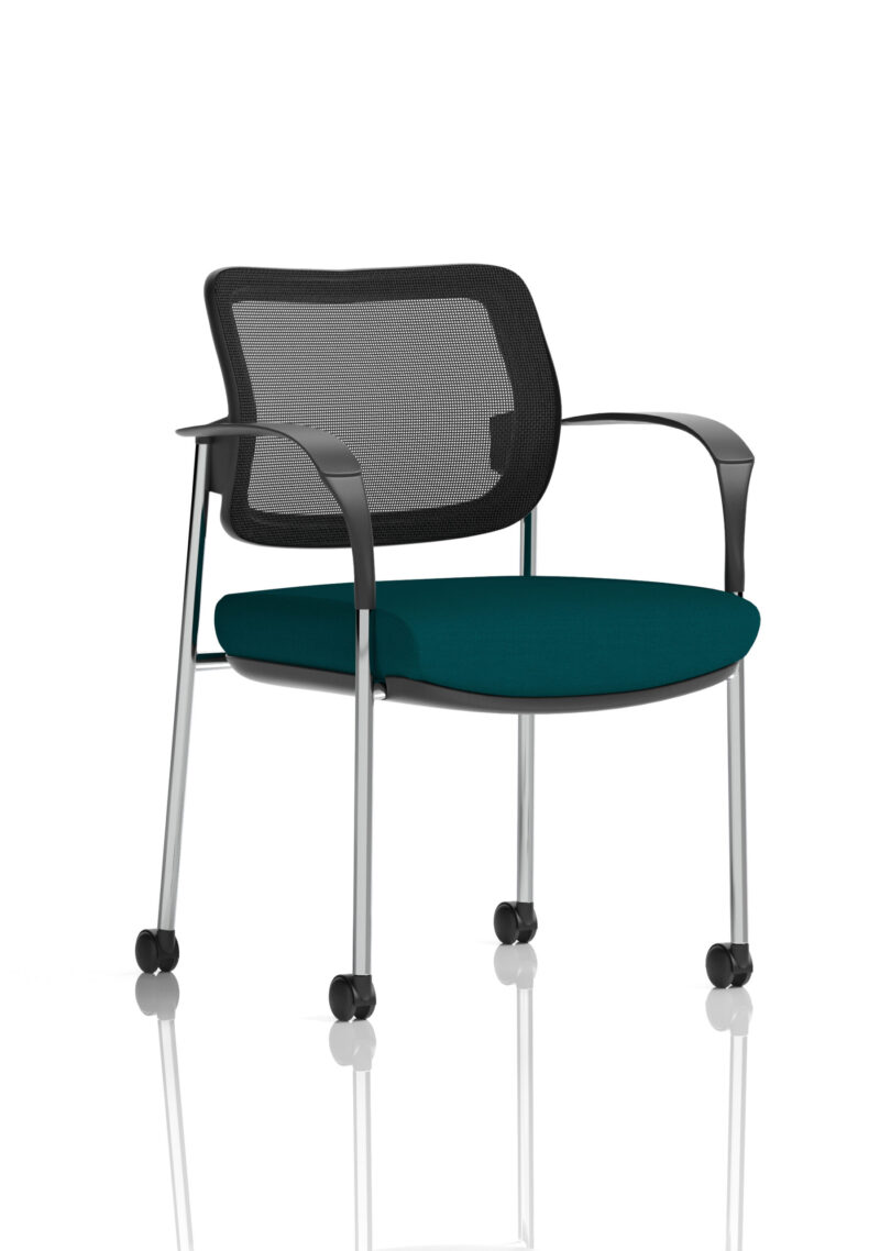 Cambridge Deluxe Medium Back Visitor Office Chair with Arms with Castors - Image 43