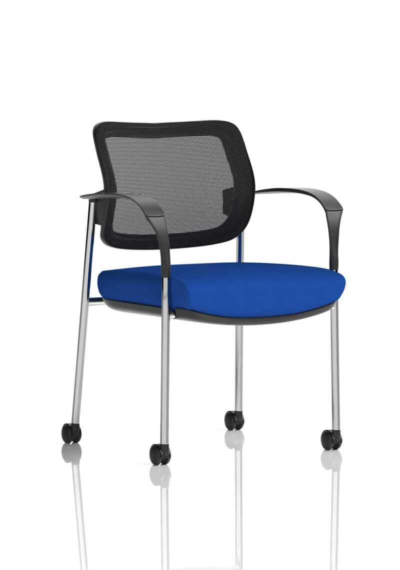 Cambridge Deluxe Medium Back Visitor Office Chair with Arms with Castors - Image 46
