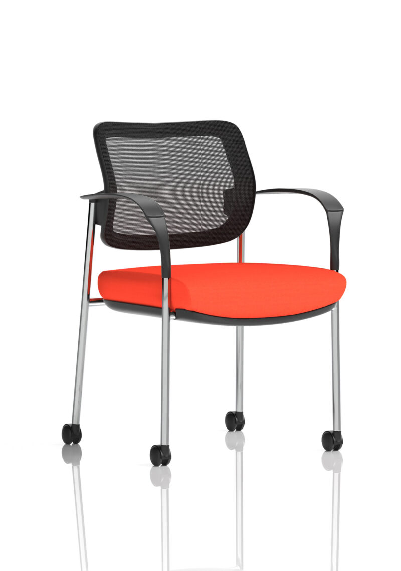 Cambridge Deluxe Medium Back Visitor Office Chair with Arms with Castors - Image 47
