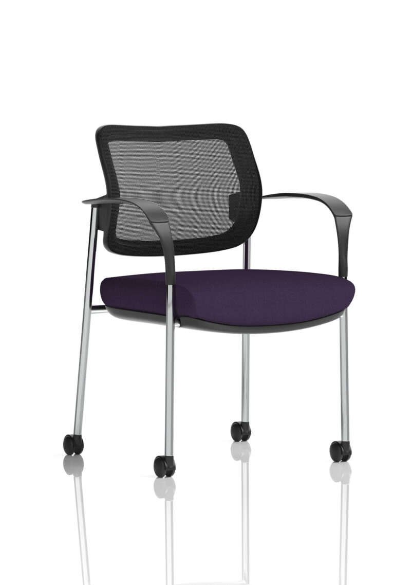 Cambridge Deluxe Medium Back Visitor Office Chair with Arms with Castors - Image 48