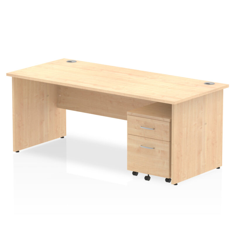 Surge Panel End Straight Desk With Mobile Pedestal - Image 41