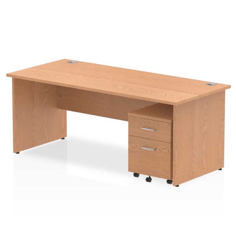 Surge Panel End Straight Desk With Mobile Pedestal - Image 43