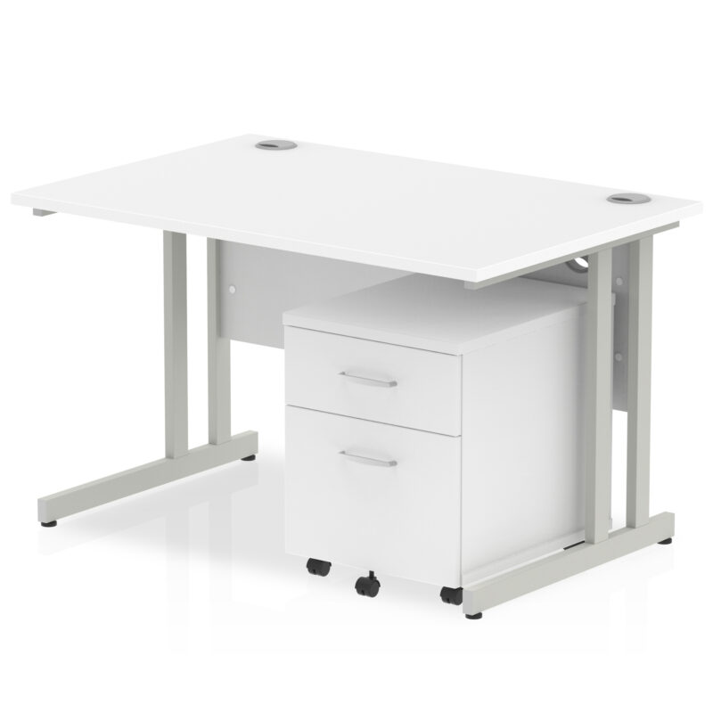 Surge 1200mm Cantilever Straight Desk With Mobile Pedestal - Image 21