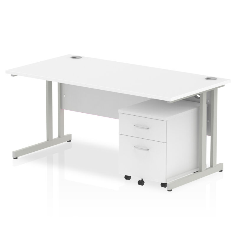 Surge 1600mm Cantilever Straight Desk With Mobile Pedestal - Image 21