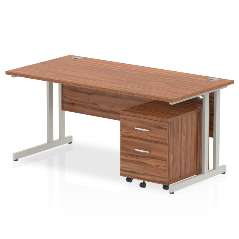 Surge 1600mm Cantilever Straight Desk With Mobile Pedestal - Image 17