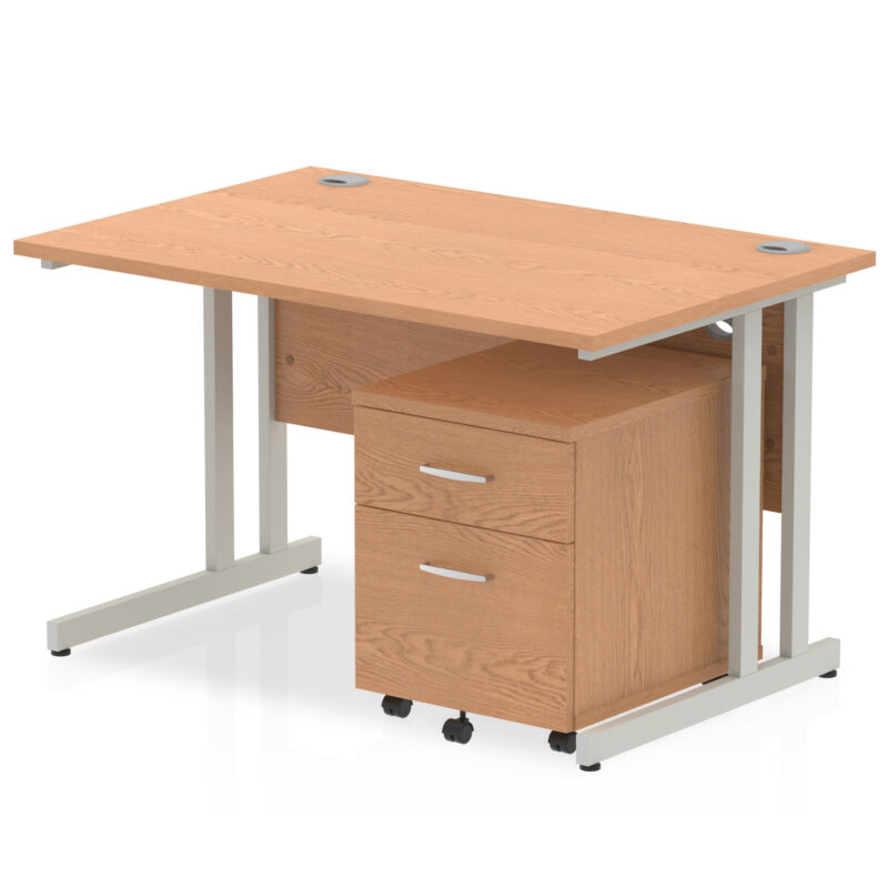 Surge 1200mm Cantilever Straight Desk With Mobile Pedestal - Image 13
