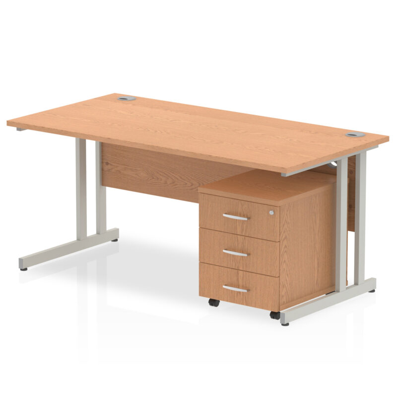 Surge 1200mm Cantilever Straight Desk With Mobile Pedestal - Image 14