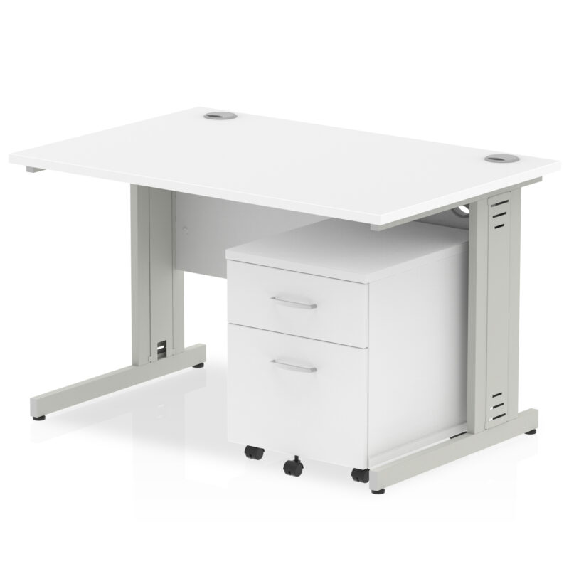 Surge 1200mm Cable Managed Straight Desk With Mobile Pedestal - Image 21