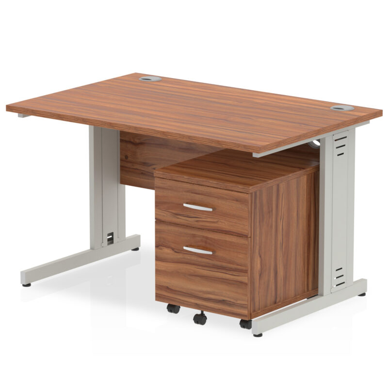 Surge 1200mm Cable Managed Straight Desk With Mobile Pedestal - Image 17