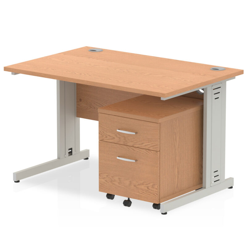 Surge 1200mm Cable Managed Straight Desk With Mobile Pedestal - Image 13